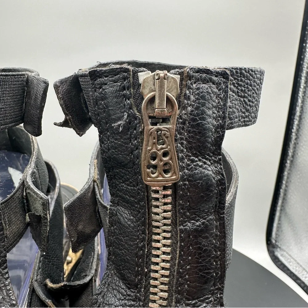 A.S. 98 Leather Studded Gladiator Sandals Women EU 39 Black - Picture 6 of 13